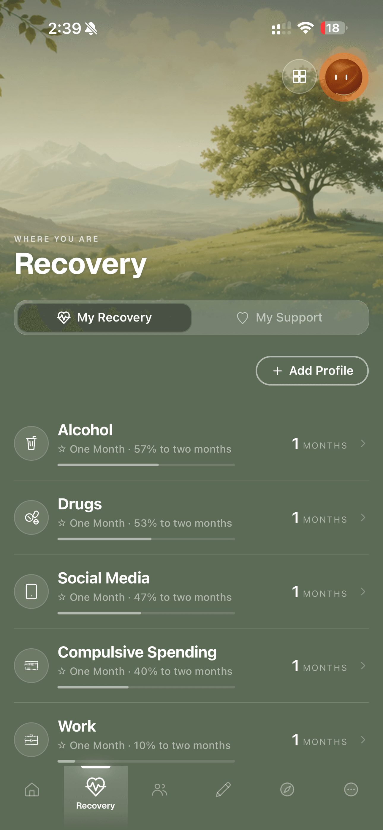 Renovyn recovery screen with Digital Shield